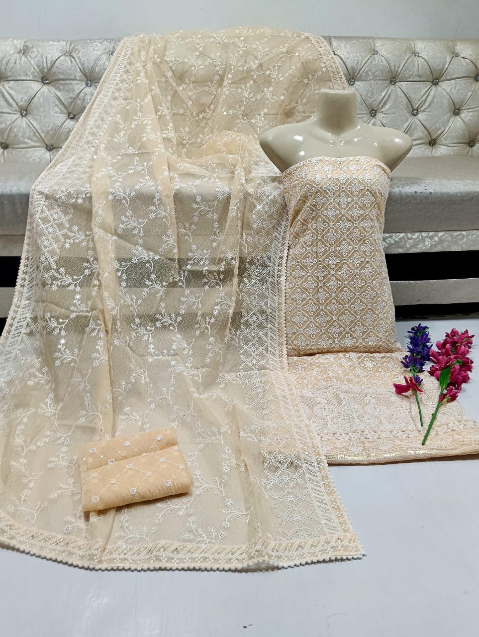 Bareezé style embroidered Khaadi Cotton