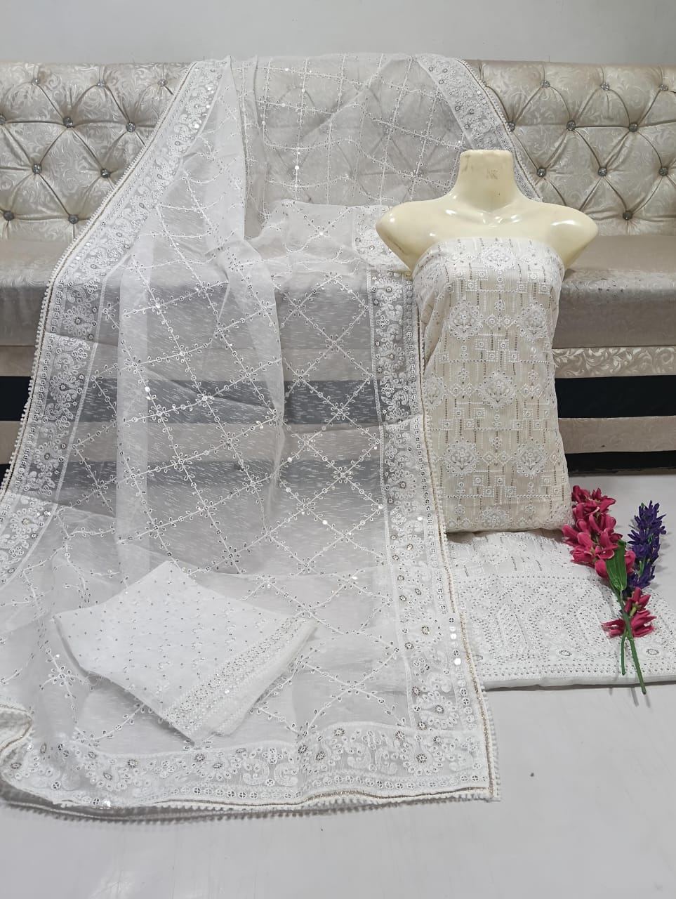 Bareezé style embroidered Khaadi Cotton