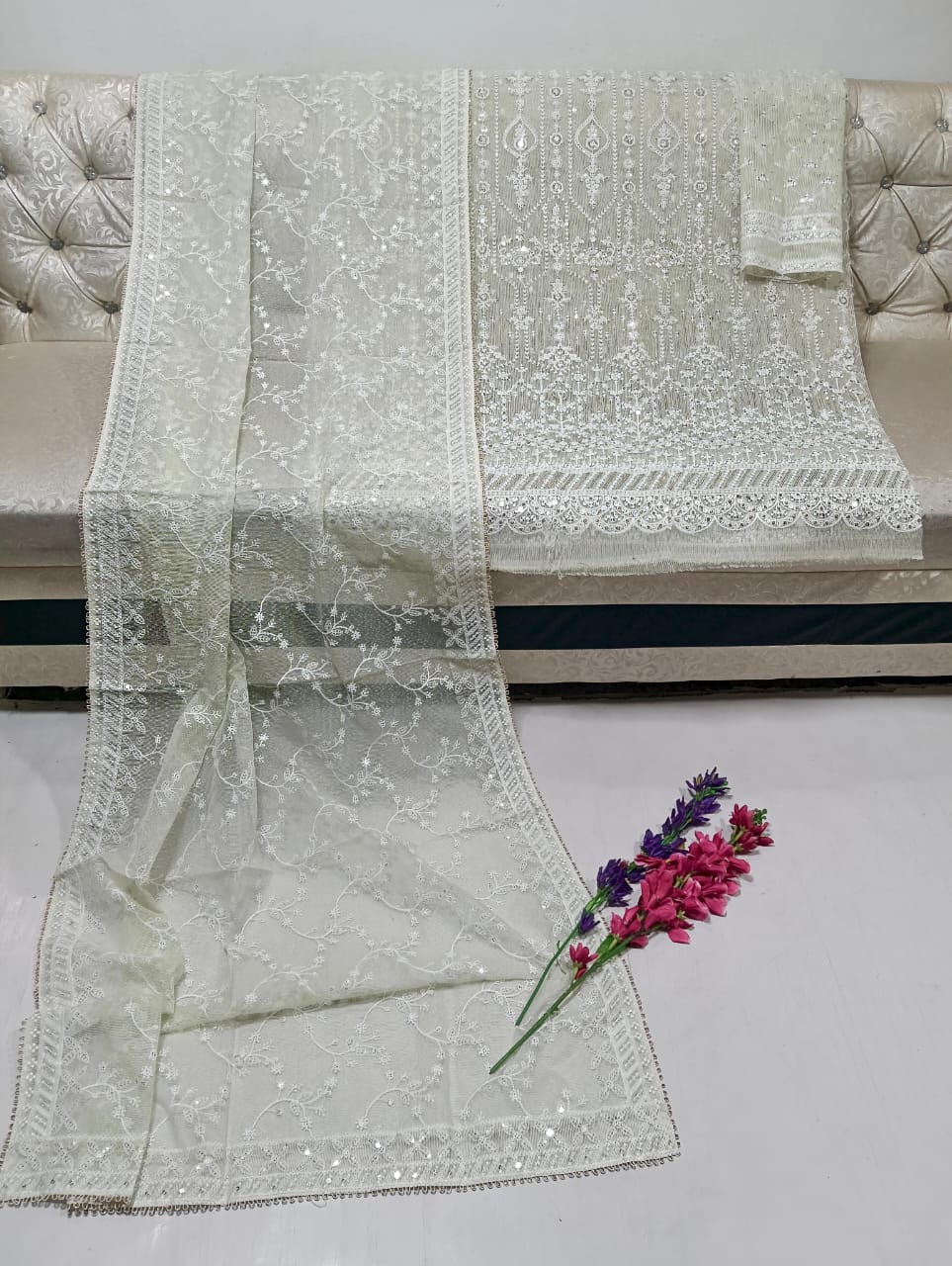 Bareezé style embroidered Khaadi Cotton