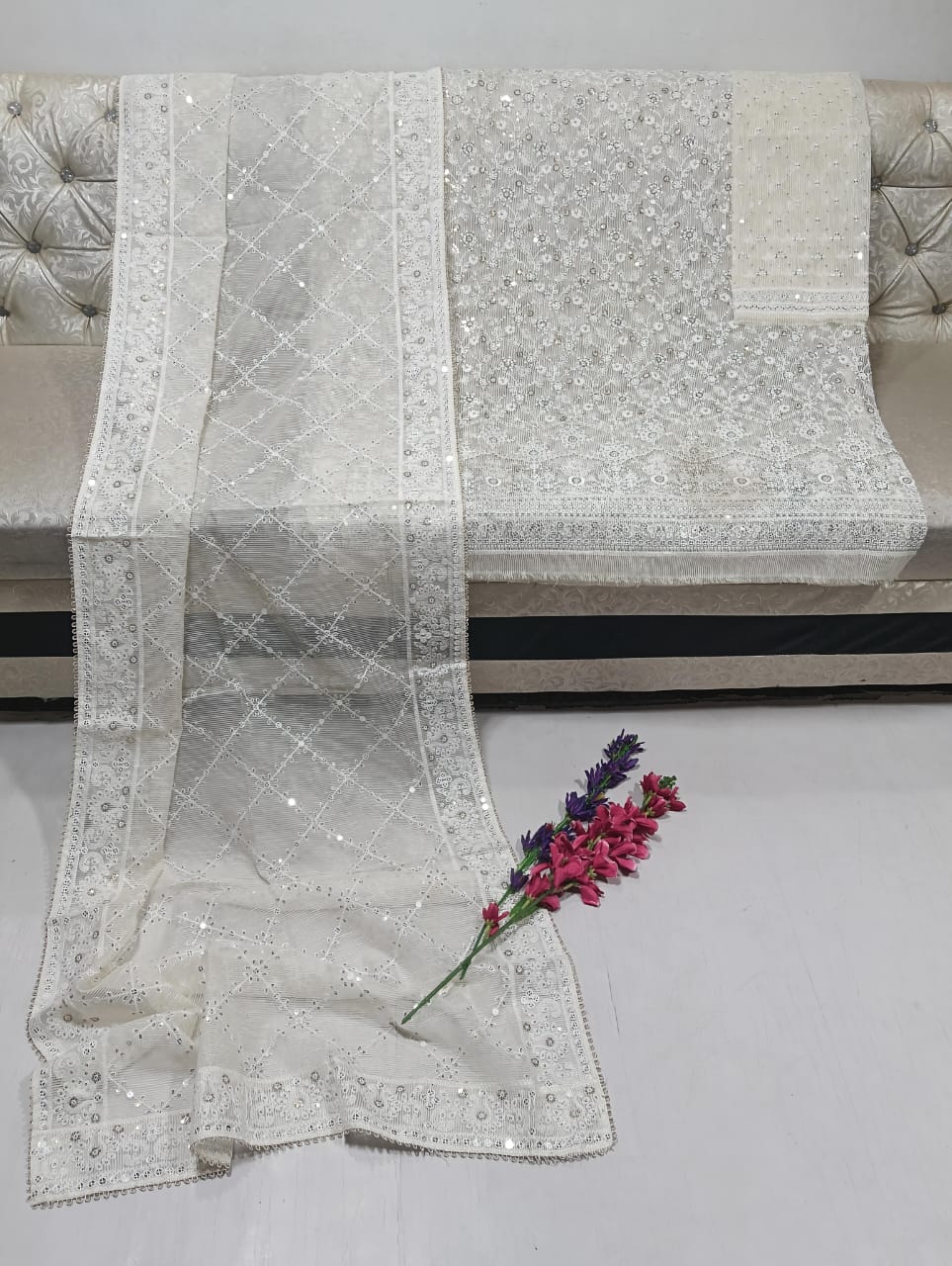 Bareezé style embroidered Khaadi Cotton