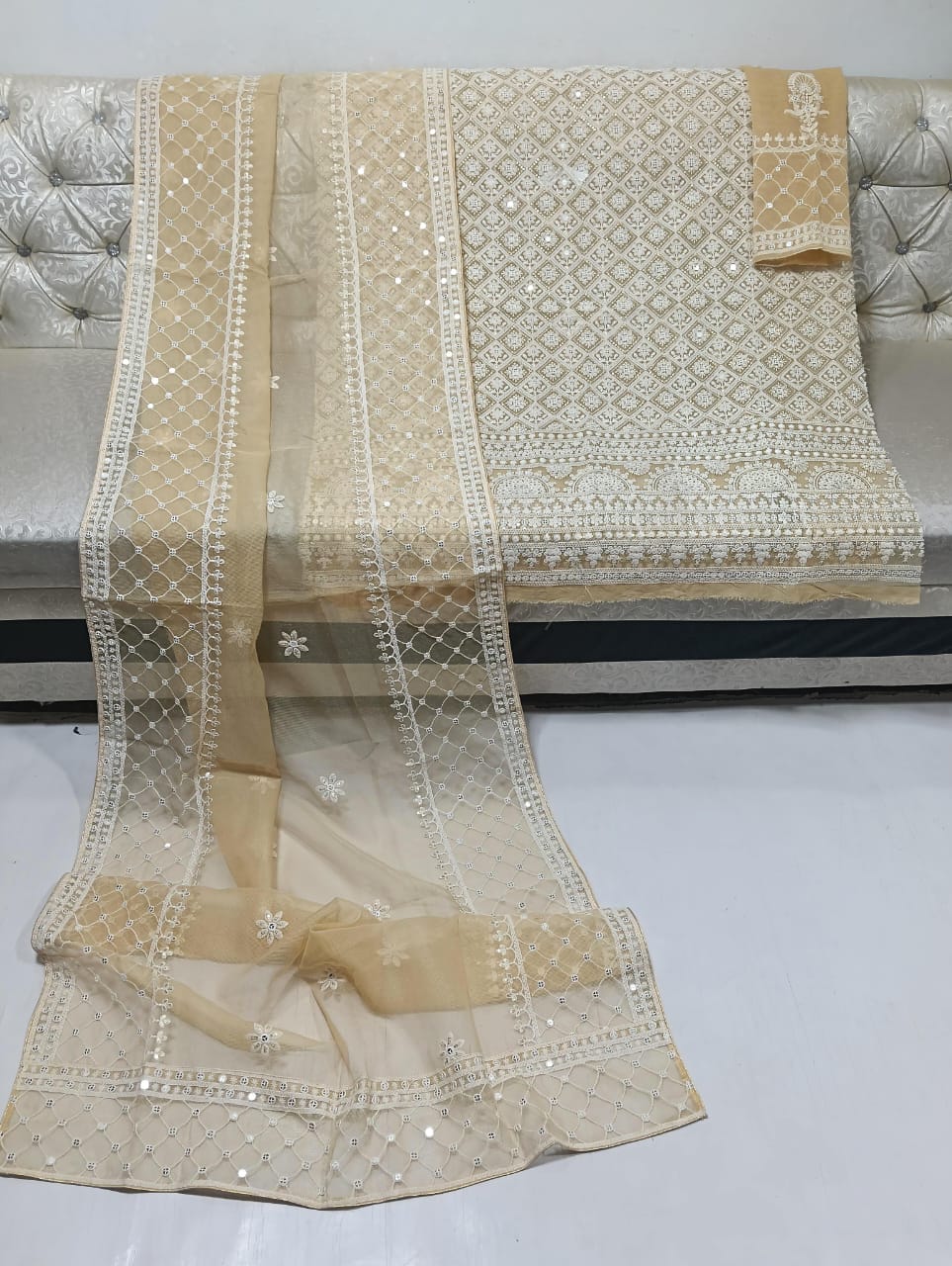 Bareezé style embroidered Khaadi Cotton
