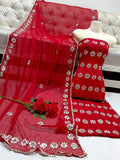 embroidery gotta  soft Bamber chiffon
