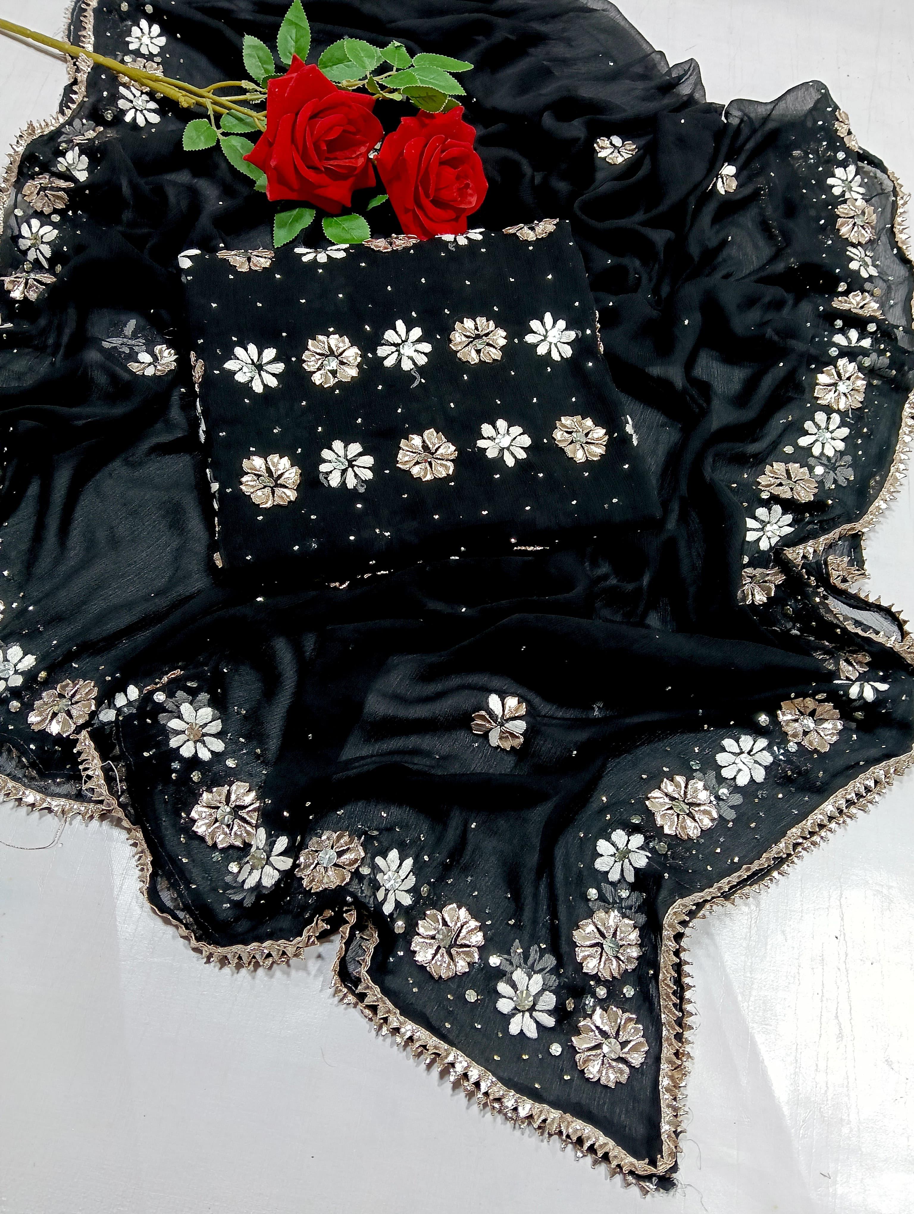 embroidery gotta soft Bamber chiffon