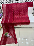 Self embroidery works with sequins 
soft Bamber chiffon