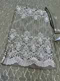 Self embroidery works with sequins 
soft Bamber chiffon